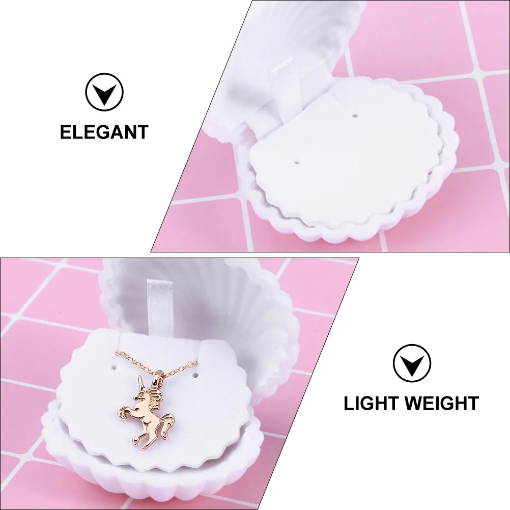 

2pcs Shell Jewelry Box Lovely Bracelet ganizer Delicate Container Creative Necklace Holder High grade Material Compact Size