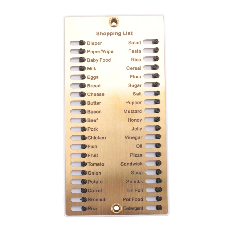 1 Stück Metall Einkaufs liste wieder verwendbare Einkaufs liste Markierung system Einkaufs liste Speicher Erinnerungs tafel