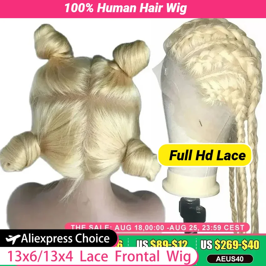 

Real Blonde Full Wigs 100% Human Hair 613 Hd Transparent Frontal Wig Human Hair Glueless Straight Full Lace Wigs