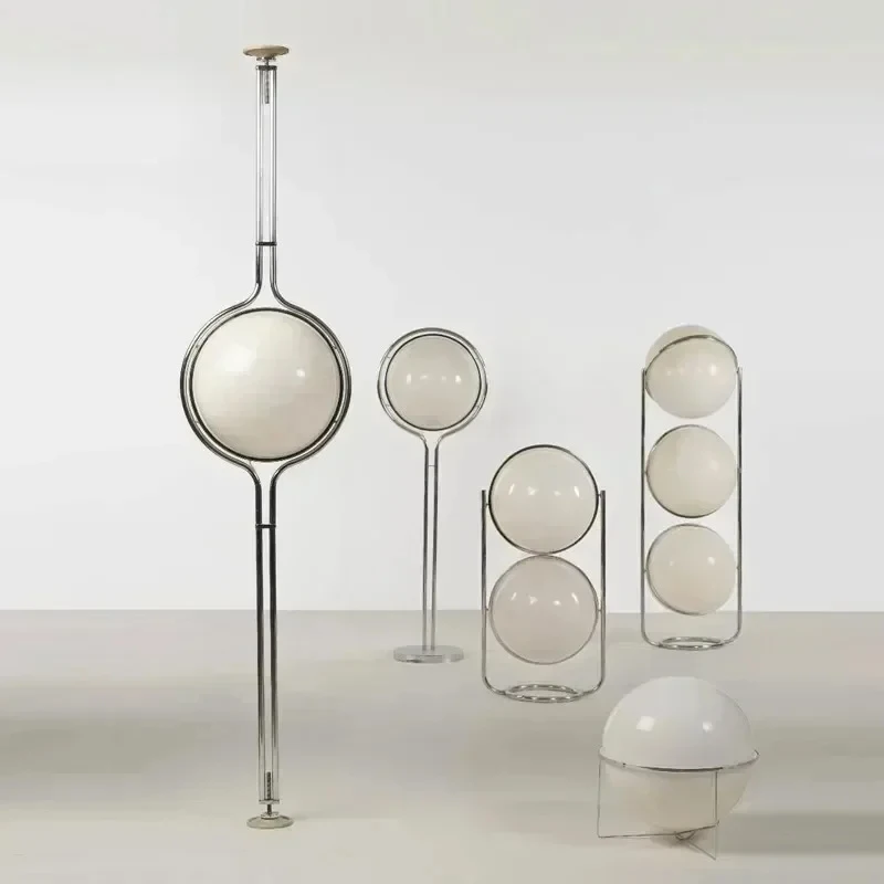 Modern Creative Floor Lamp White Yellow Acrylic Ball Standing Light Living Room Hotel Sofa Corner Decor Bedroom Bedside Lamps