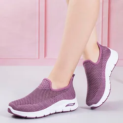 Summer Women Sneakers Breathable Mesh Shoe Female Footwear Soft Platform Shoes Woman Slip-ons Chunky Sneaker Flat Tenis Feminino