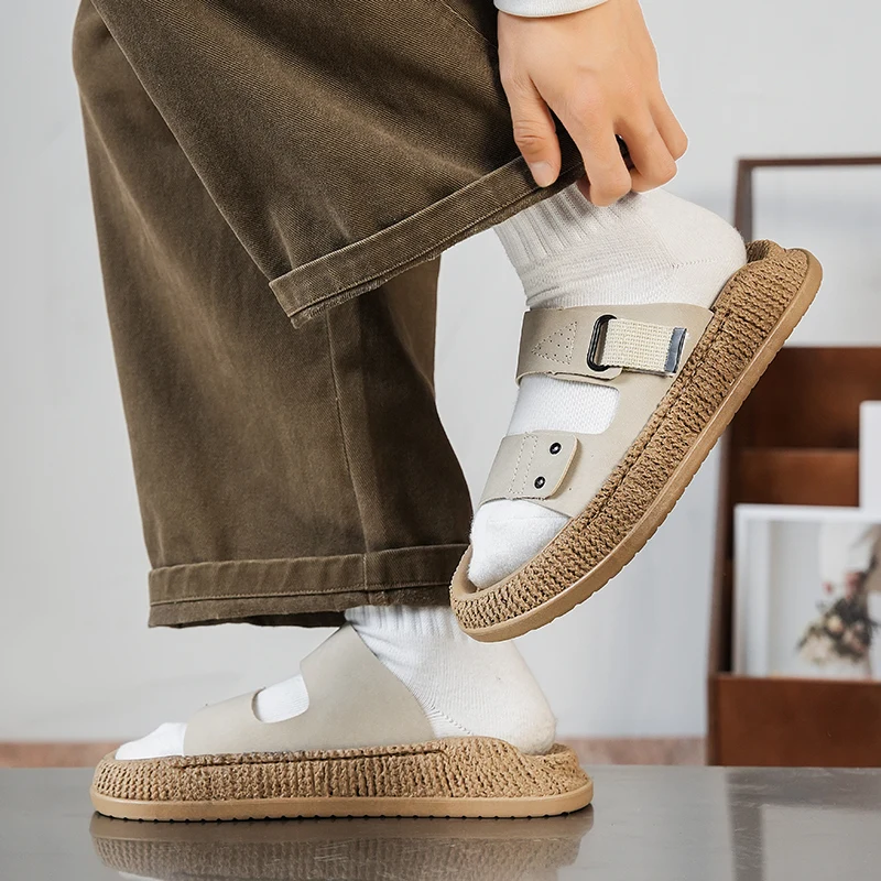Men's Summer 2026 New Anti-slip Beachwear Thick Bottom Two-use Casual Sandals Breathable Slip-on EVA Material view 6
