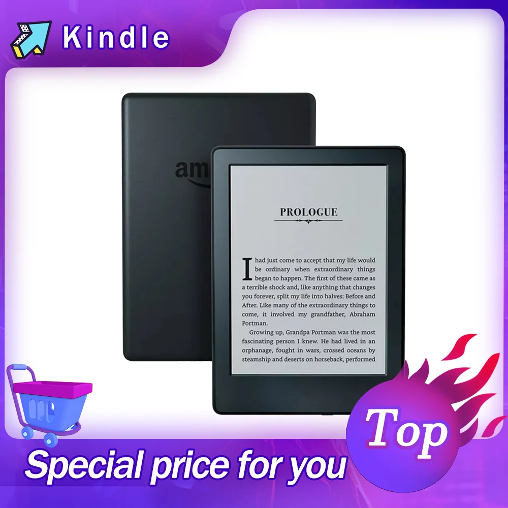 Original Kindle 8th pre-owned Ebook Eink E-ink Reader 6 Inch Touch Screen Wifi Ereader Superior to Kobo Sy69j for kindle