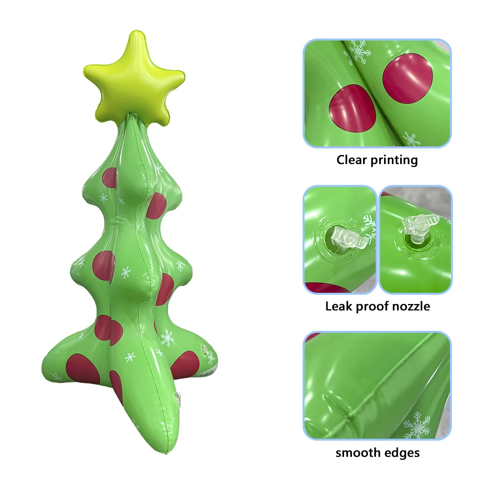 1-delige PVC kerst opblaasbare staande kerstboom buiten vakantie decoratie feestelijke benodigdheden 3D-basis inbegrepen