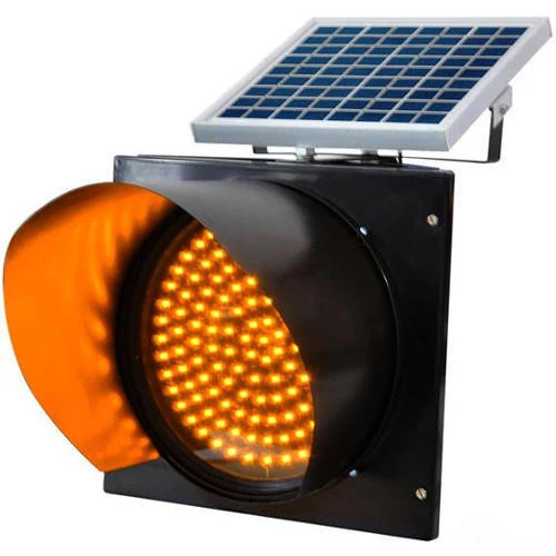 

200Mm 300mm Light Emitting Diode Warning Road Safety Light Yellow Amber Solar Traffic Flash