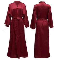 Owiter 2025 New Satin Chiffon Robes Bridesmaid Robes Bride Robe Women Wedding Long Robe Bathrobe White Robe Satin Robe