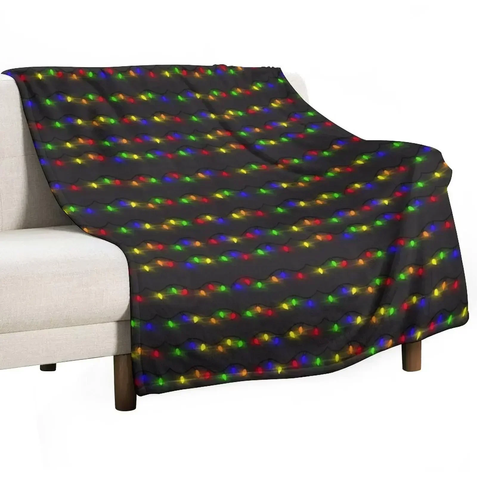 Twinkling Christmas Lights Throw Blanket Cozy Home Blanket Gift for Christmas Holiday