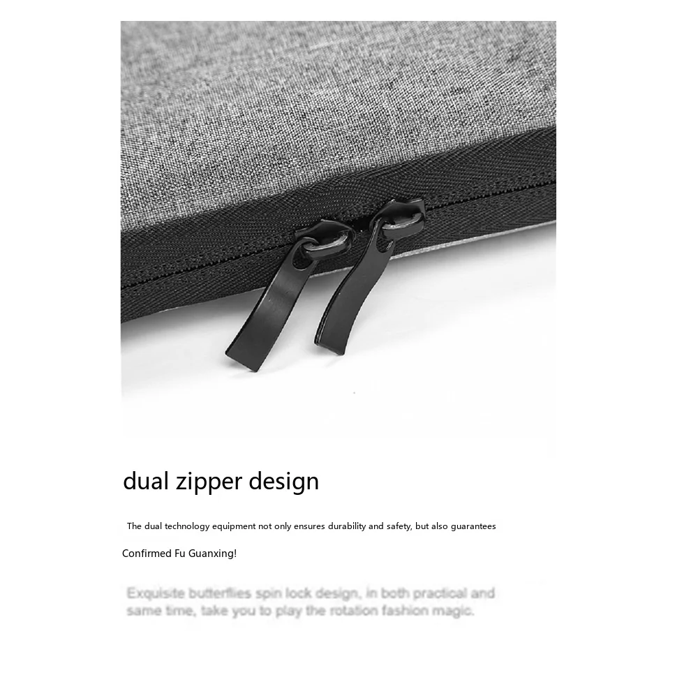 Denim-Laptop-Hülle 8-17 Zoll Schutztasche für Notebooks mit Fleecefutter – Detail 7