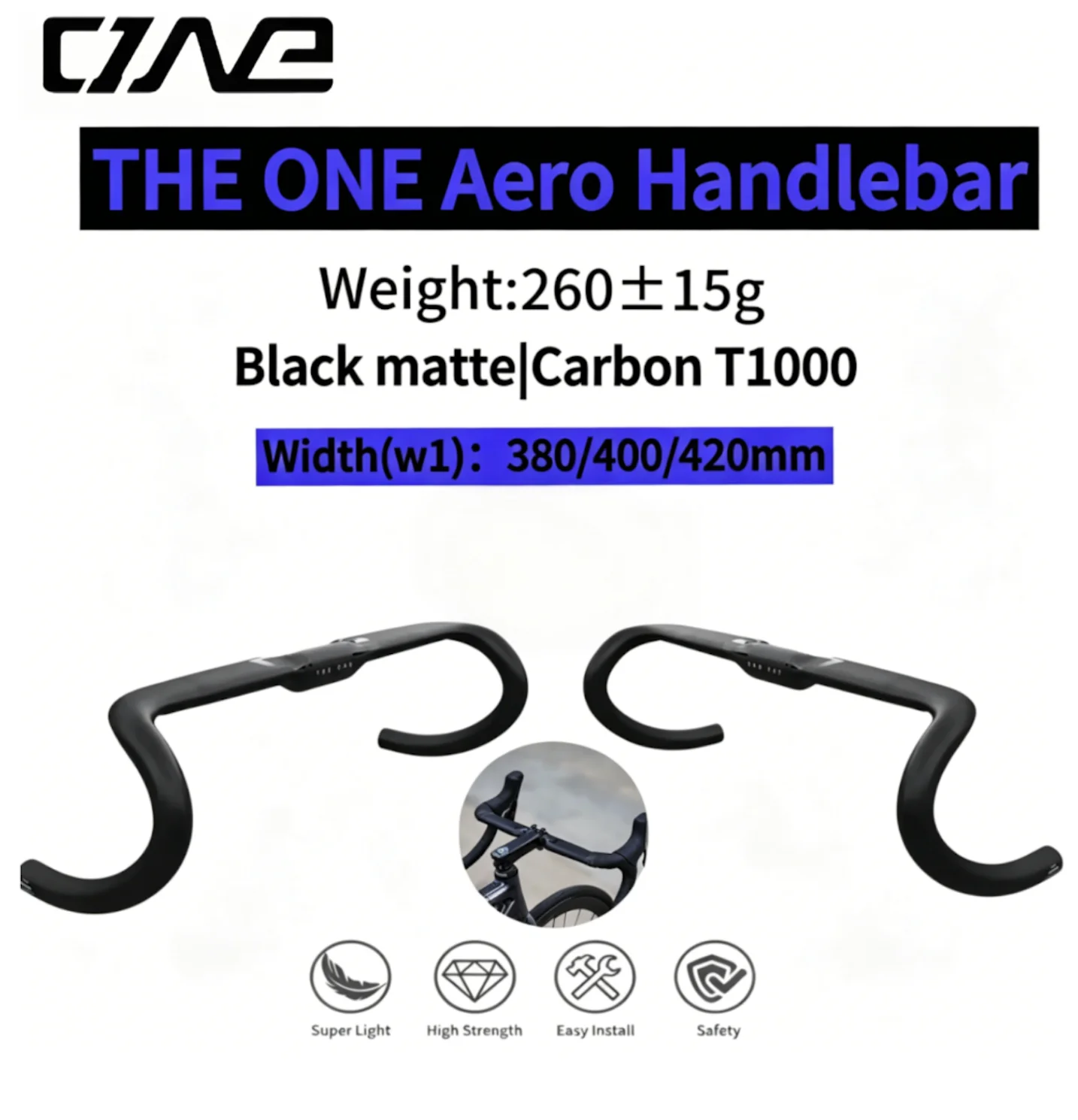 

Карбоновый гравийный руль THE ONE Aero, легкий (260 г), комфортный дизайн для многопроводной прокладки, зажим 31,8 мм, вылет 64 мм. Улучшите свой велосипед.