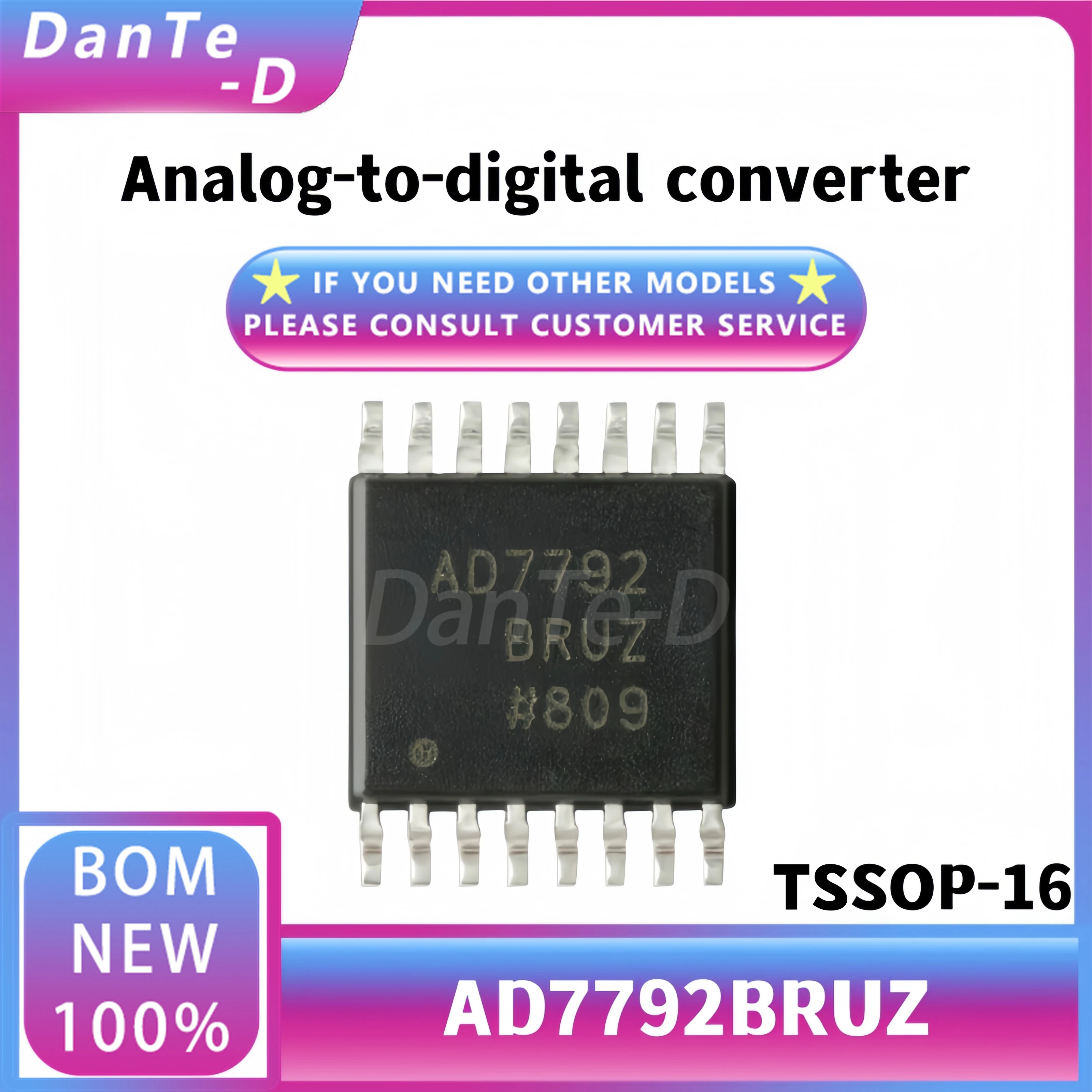 AD7792BRUZ New original AD7792BR TSOP-16 16-bit sigMA-δ Analog-to-Digital Converter (ADC)