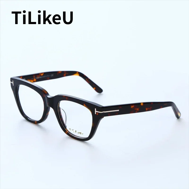 

Retro Square Men Acetate Eyeglasses Frames Vintage Optical Frame Thick Horn Rimmed Prescription Glasses Myopia Computer Glasses