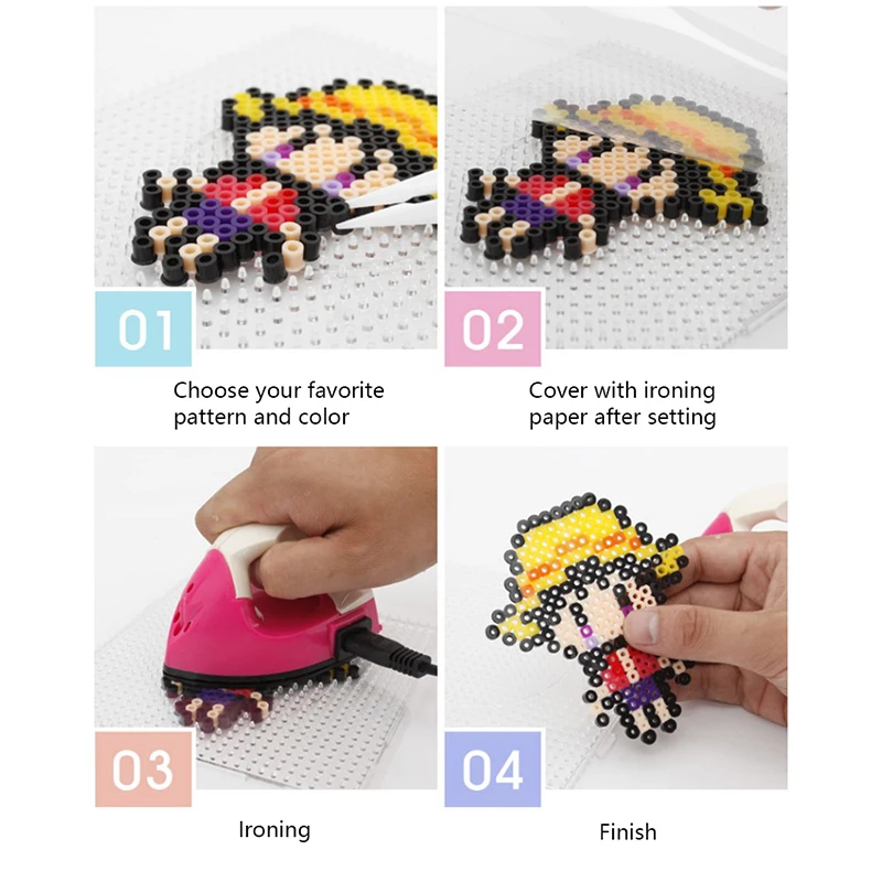 100g/10000pcs 2.6mm Mini Perler Hama Beads Kids DIY Toy Colormixing White Black Color Fuse Beads Learning Toys For Children