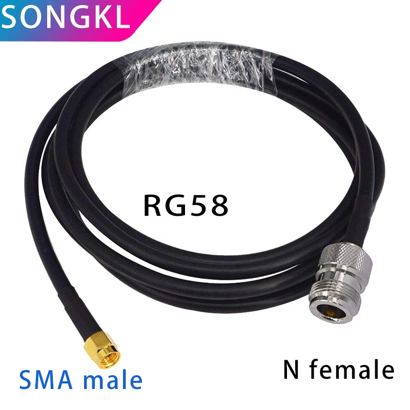 N Female -SMA male /RP-SMA RG58 coaxial RF cable conversion cable FRP antenna extension cable Low loss Pigtail Jumper N-SMA