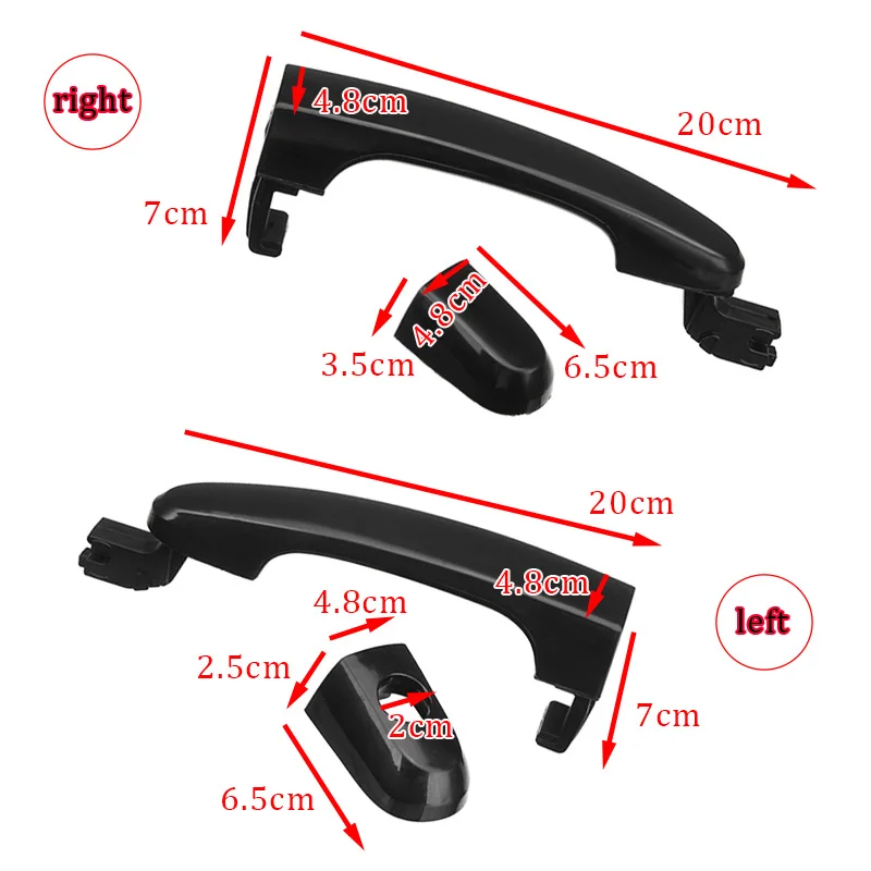 Poignée de porte extérieure de voiture droite, 82662-1F000, 82651-1F000, magasins avant, adaptée pour KIA Sportage 2005, 2006, 2007, 2008, 2009, 2010