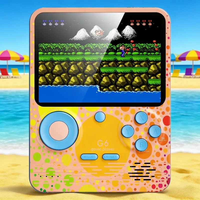 

666 Встроенный игровой контроллер на двух человек G6 Ретро игровая консоль Портативный игровой плеер с экраном 3,5 дюйма