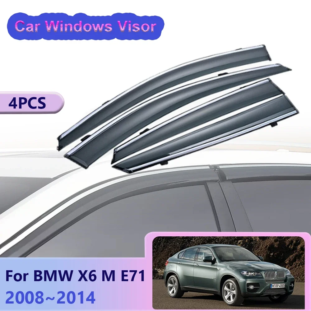 

Car Window Visor for BMW X6 M E71 E72 Hybrid 2008~2014 Side Vent Smoke Cover Awnings Shelters Sun Rain Guard Exterior Accessorie