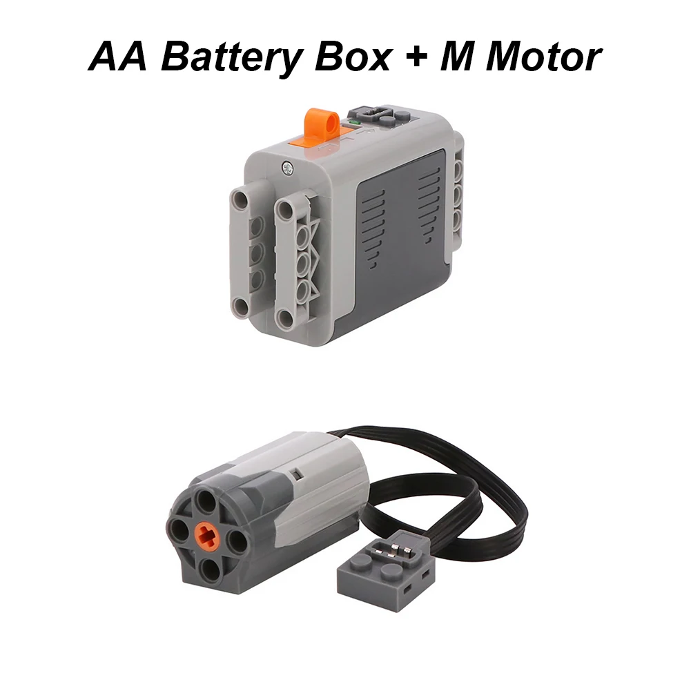 6 سرعات علبة التروس النسخة الأمريكية اللبنات MOC M صندوق بطارية المحرك تجميعها الطوب الفني الجذعية لعبة تعليمية لتقوم بها بنفسك