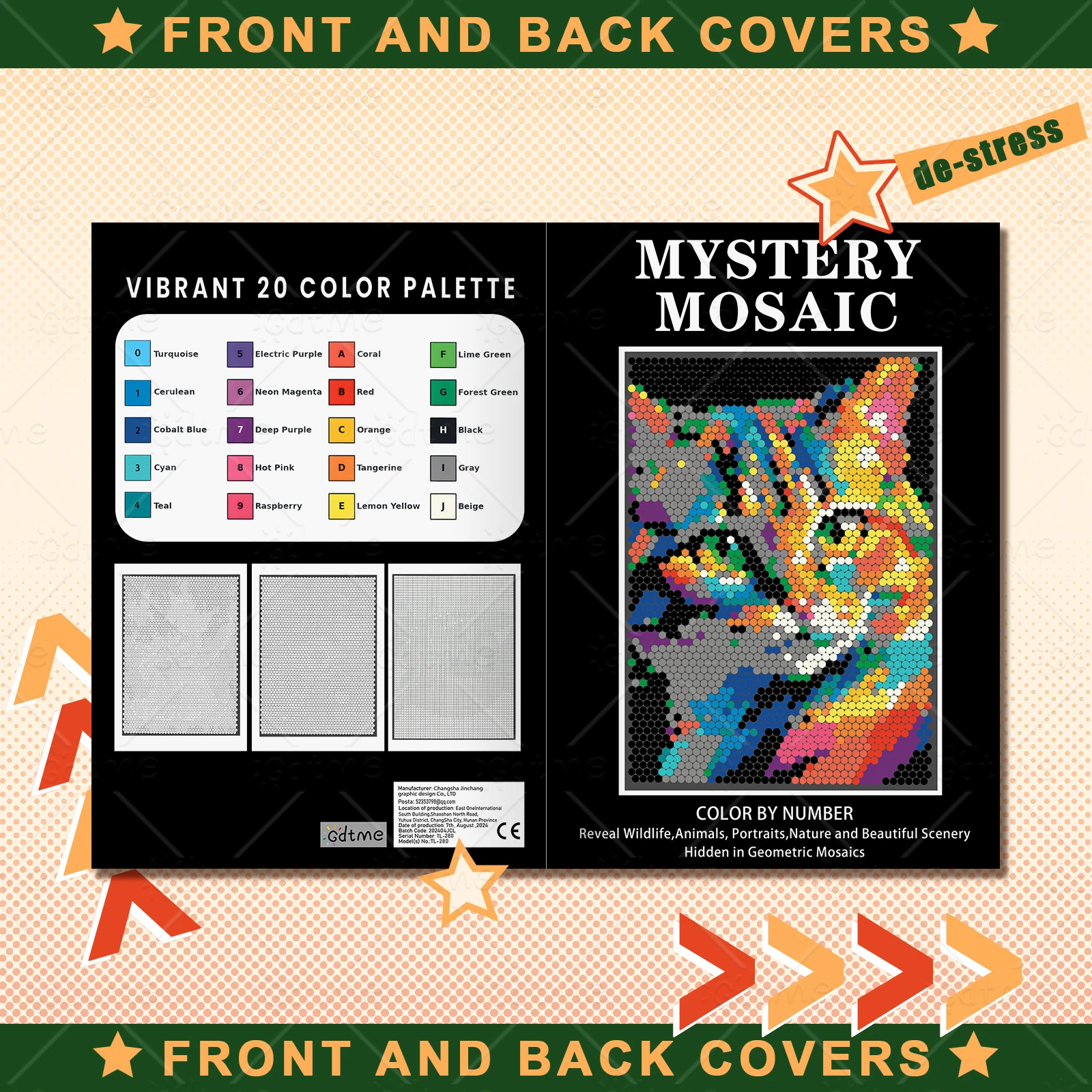  Lustiges Mystery-Mosaik, Pixel-Kunst-Malbuch, Katzen, Entspannung, handgezeichnetes Buch, buntes Graffiti-Malbuch, Katzenliebhaber – Detail 3