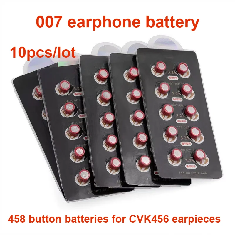 10pcs/lot For CVK456 earpieces 007 earphone battery