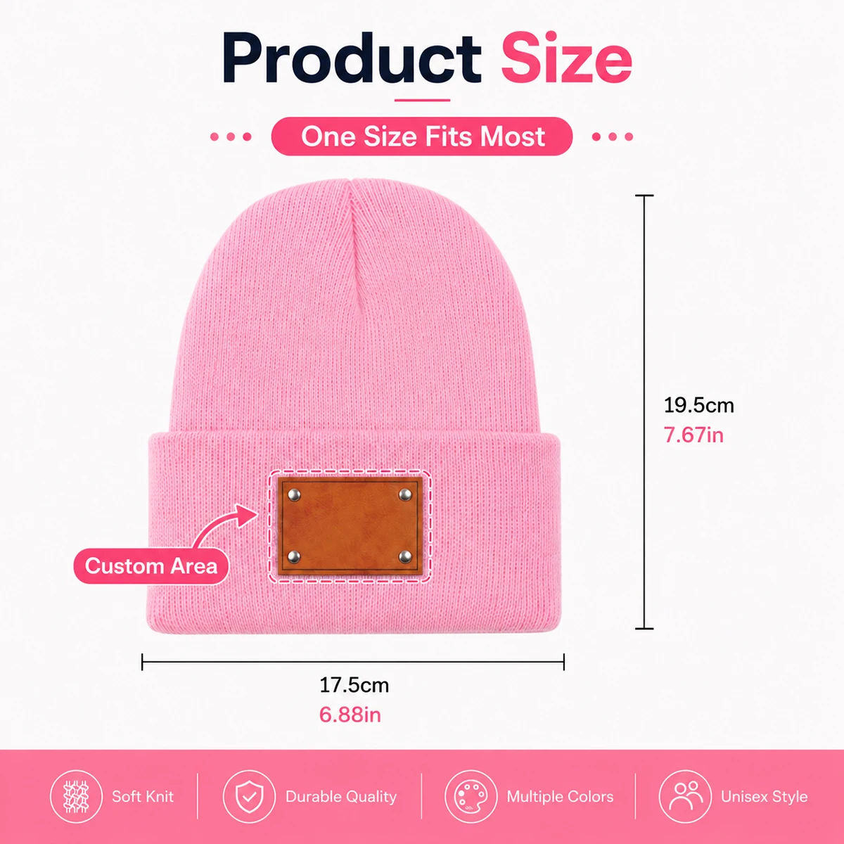 Özel İsimli Bere Deri Yama Öze - Beanie Cuffed Knit incelemesi ve fiyatı