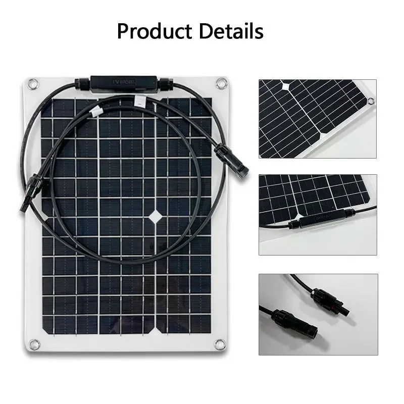 500W/1000W Flexible Solar Panel 12V Battery Charger with Controller – Solar Power Bank for Phone, Car, Yacht, RV - view 6