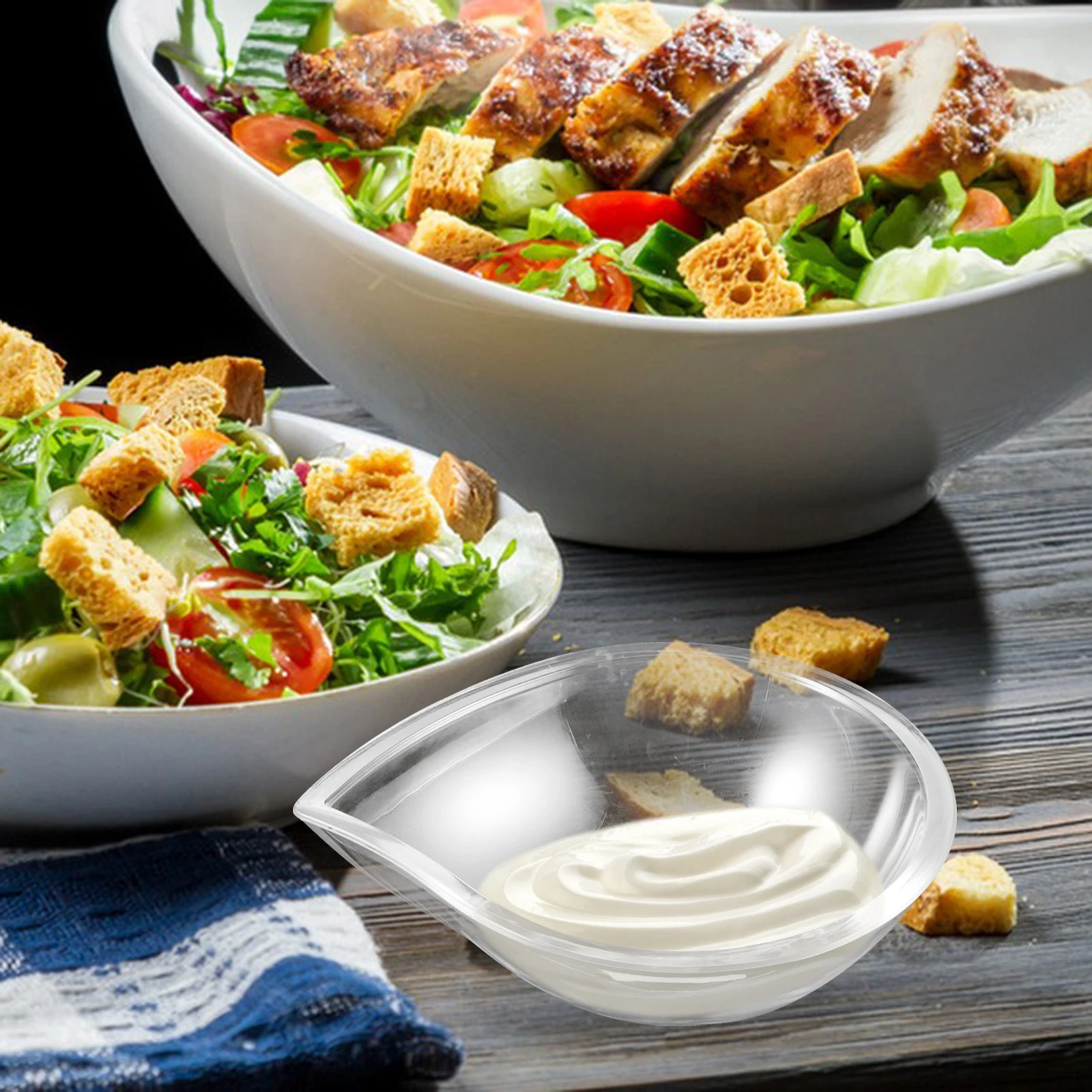 

Small Water Drop Shaped Fruit Plate Reusable Serving Dish for Dessert Appetizer Snacks Buffet Food Presentation