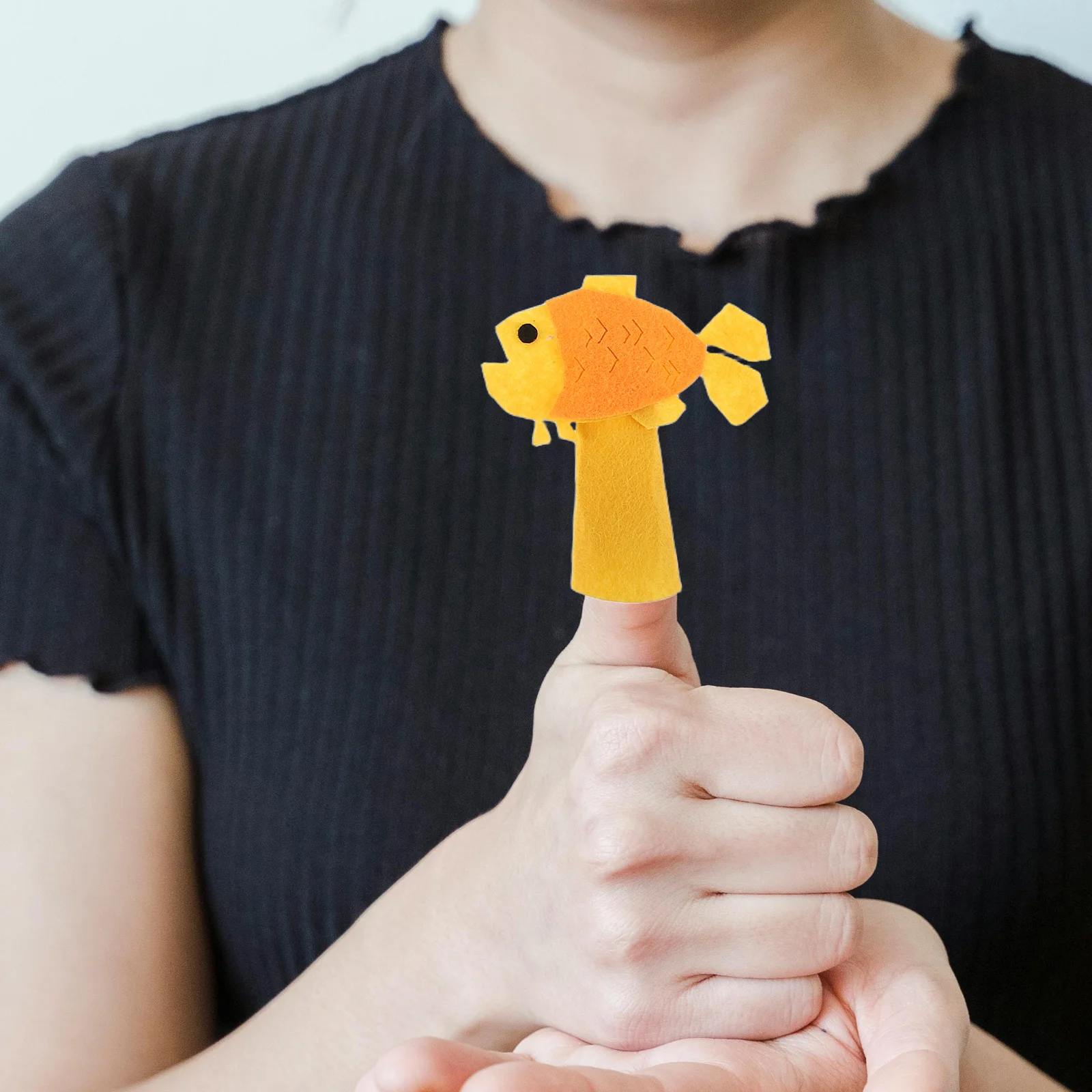 9Pcs Hand Puppets Felt Animal Set for Children Cute Finger Puppets Toddlers Storytelling Interactive Play Learning Motor Skills