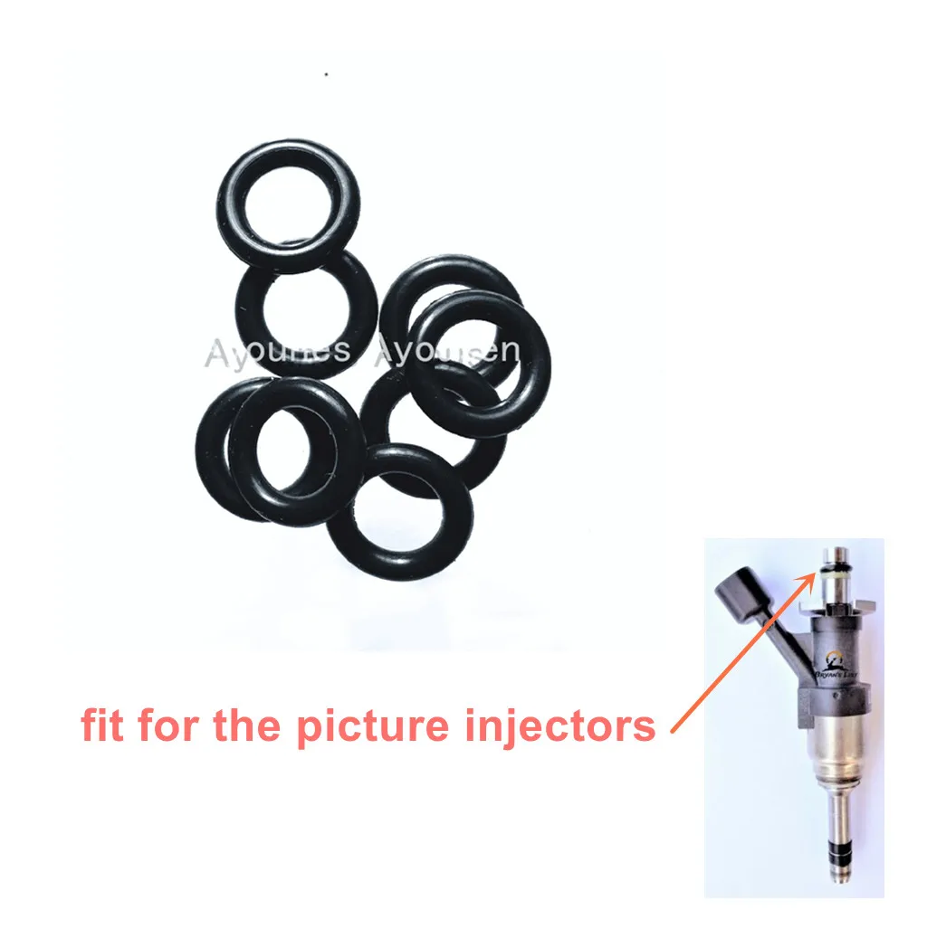 50Pcs FKM Rubber Orings  10.8*6.4*2.2mm  for GDI injector Upper Oring Seal for Volvo Penta Injector  Repair Kits