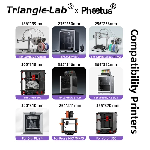 Imagen 2 del producto Trianglelab&Pheetus 256*256mm Conwebr ™   Maestra de placa fría en filamentos, placa de construcción de 256x256 mm para Bambulab X1/P1/A1