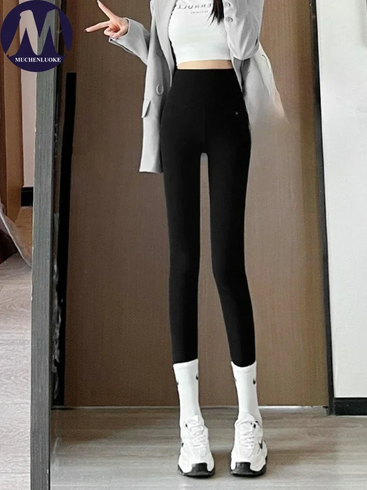 Elegant High Waist Leggings for Women Spring Autumn Slim Fit Yoga Pants Lift Buttocks Fashionable Tighten Waist Sexy
