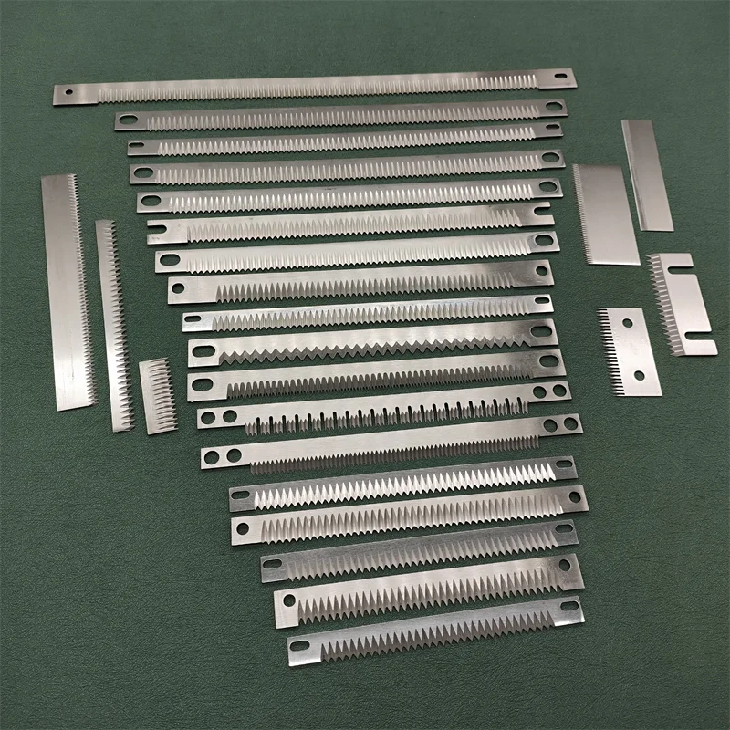 Automatic vertical tea packaging machine serrated blade, straight/wave tooth cutter for horizontal sealing & easy tear