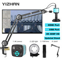 Yizhan 1080P 4K HD Industrial Microscope For Soldering Microscope 48MP HDMI VGA USB Digital Microscope Camera Updated Arm Stand