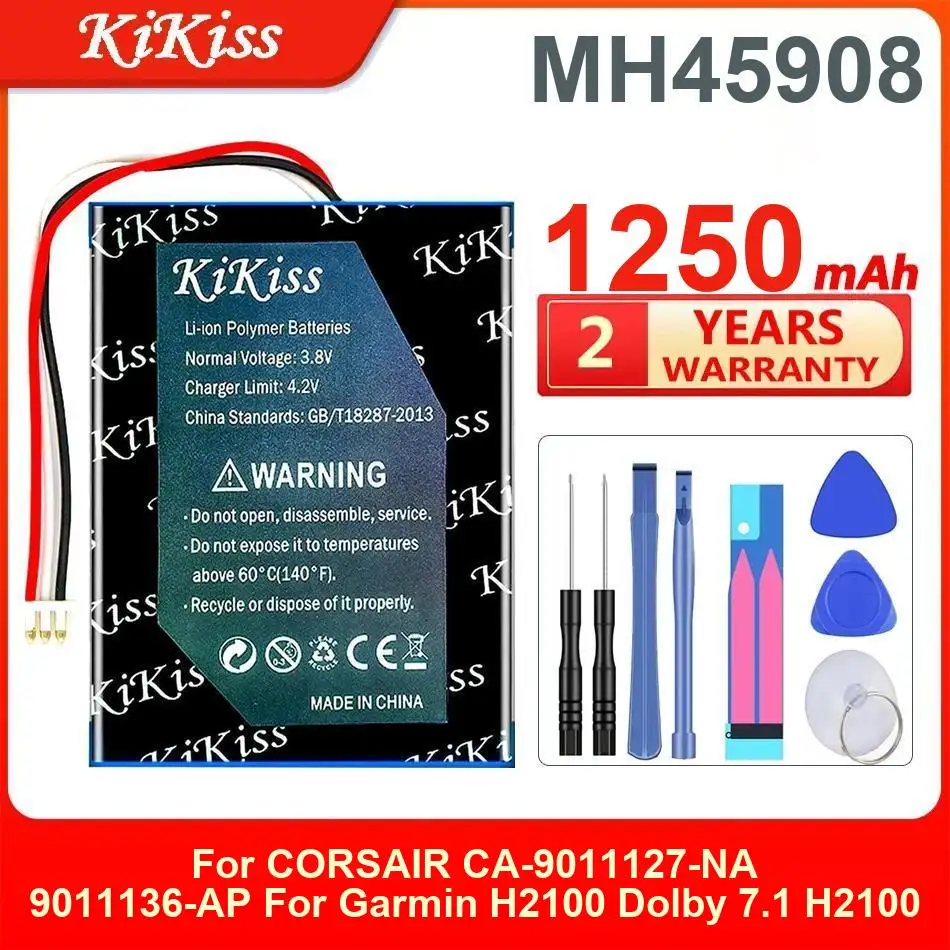 

Аккумулятор Kikiss 1250 мАч MH45908 для наушников CORSAIR CA-9011127-NA 9011136-AP Garmin H2100 Dolby 7,1