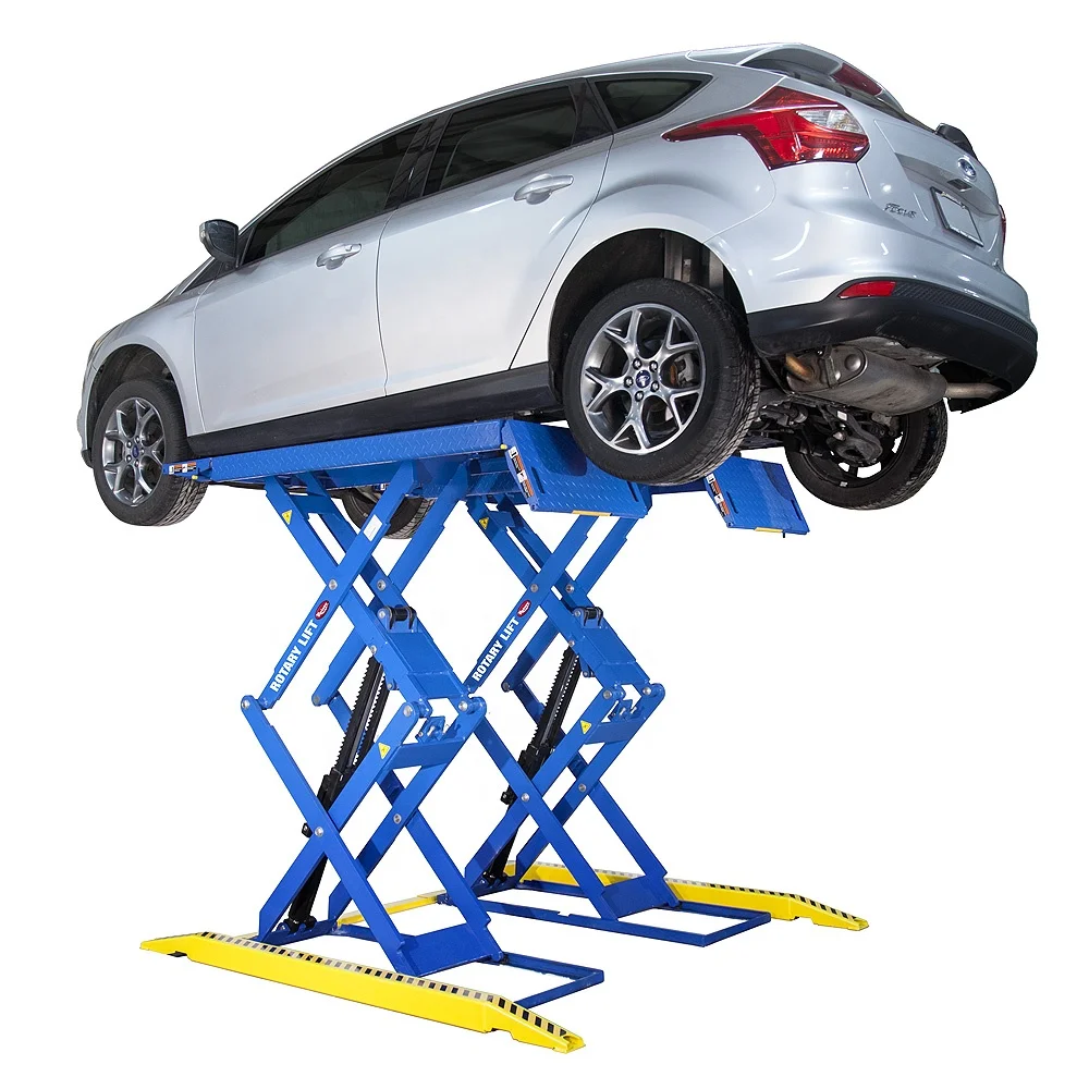 Hydraulic Electric Garage Horizontal Scissor Lift Low Rise Car Lift