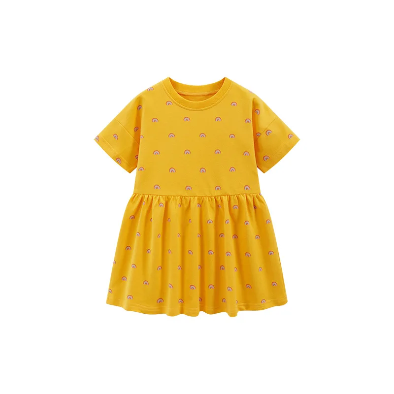 

Summer New Style Cartoon Girl Dress Pure Cotton Princess Dress Short Sleeve Children's Dress