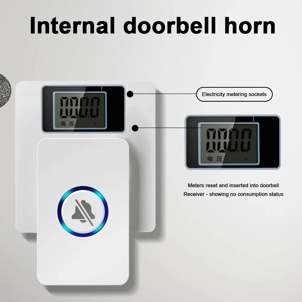 

Wireless Doorbell Classroom Door Bell Kit 4 Volume Level Classroom Doorbell 60+ Rings 164ft Range for Home Office Hospital