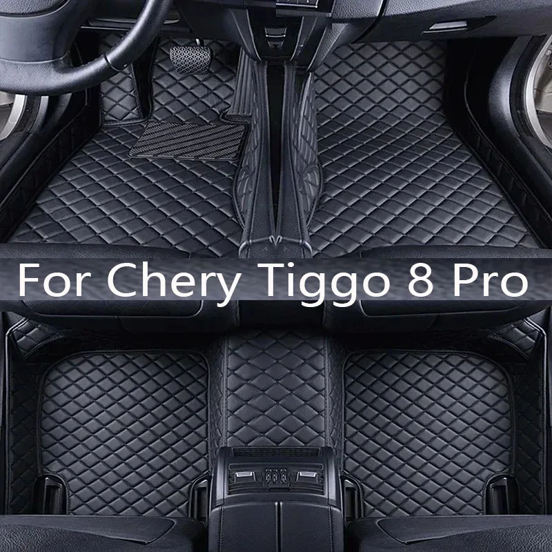 Custom Made Couro Car Floor Mats, 100% Fit, tapetes, tapetes, almofadas para o pé, acessórios para Chery Tiggo 8 Pro, 2021