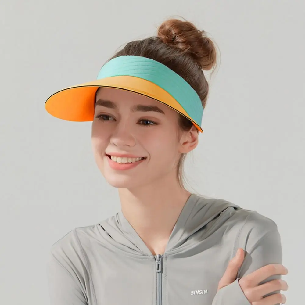 

Летняя бесшовная шляпа от солнца из ледяного шелка с большими полями, регулируемая солнцезащитная бейсболка с воздушным верхом, быстросохнущая дышащая воздушная шляпа от солнца