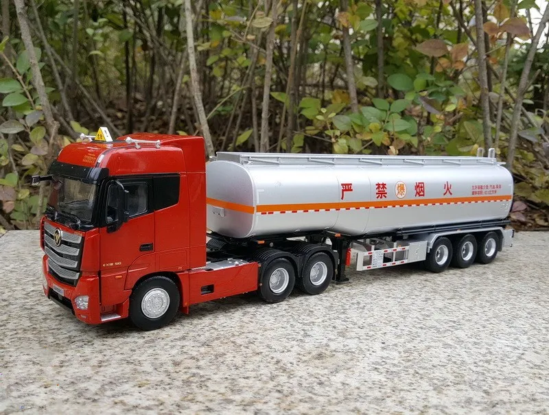 

Collectible Diecast Model Gift 1:36 Scale Foton Auman EST-A Container Oil Tanker Truck Vehicles DieCast Toy Model,Business Gift