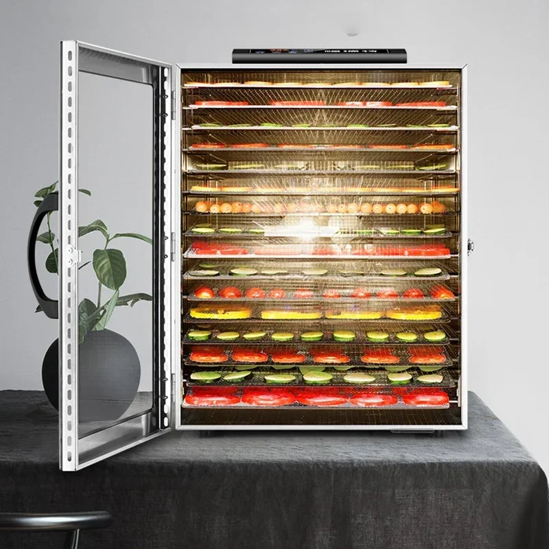 Household 220v 16 Layer Dehydrator Food Dryer Household Fruit Dryer Fruit Tea Vegetable Pet Meat Soy Bean Food Dehydration Air D