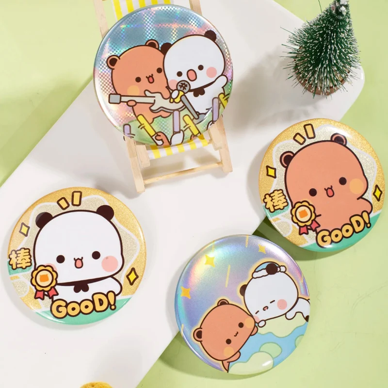 2025 New Original Panda Bubu And Yier Commemorative Badge Cute Pattern Bubu And Dudu Cartoon Panda Collect Brooch New Year Gift