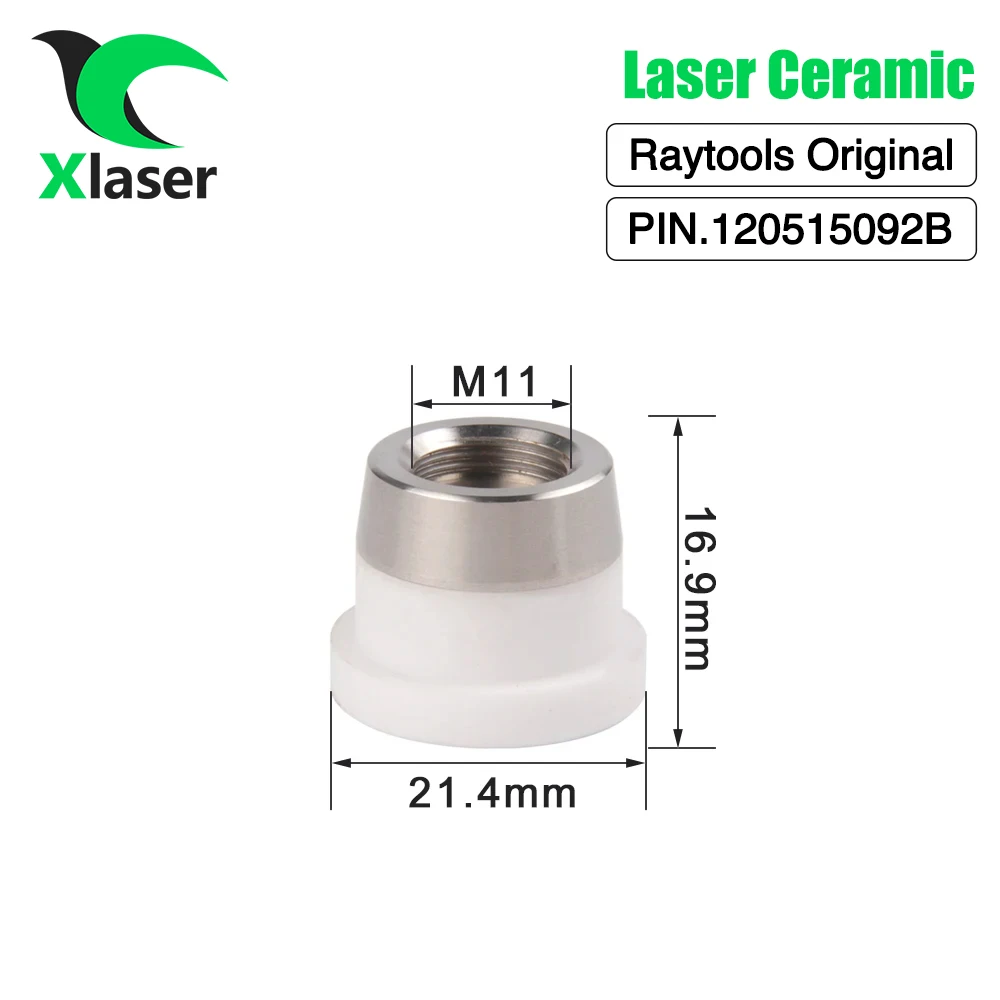 XLaser Raytools BM06K-3D الليزر الأصلي السيراميك D21.4H16.9M11mm حامل فوهة 120515092 B لرأس Raytools BS12K-3D BS20K-3D