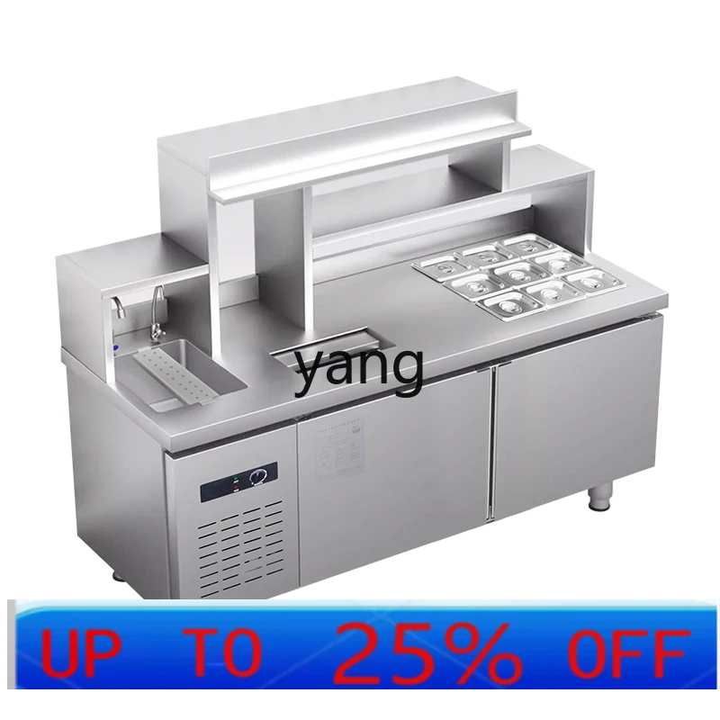 

LMM Commercial Work Checker Console Custom Refrigerated Cabinet Drink Burger Machine