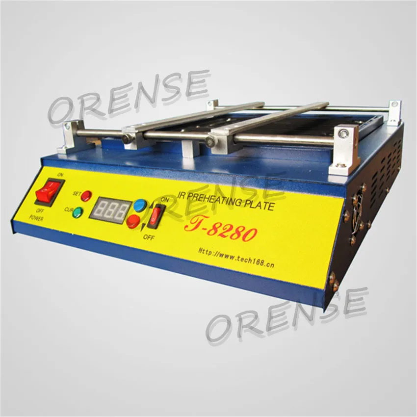 PUHUI T-8280 PCB Preheater IR Infrared Preheating Station Preheat Plate SMD Rework Station 0-450degree Celsius Solder RepairTool