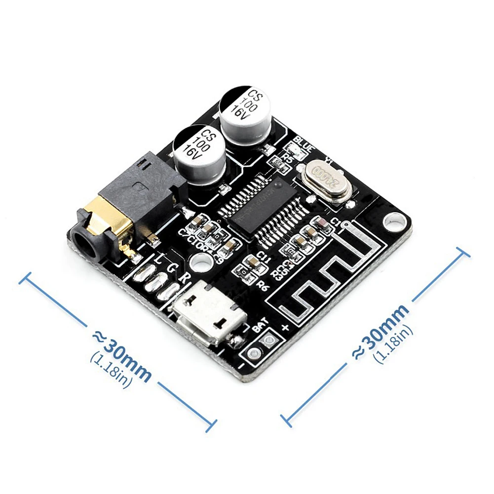 VHM-314 Wireless Stereo Music Module 3.5mm Audio Aux Bluetooth-Compatible 4.1/5.0 MP3 Decoding Player Board Micro USB 5V Powered