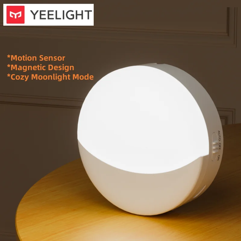 YEELIGHT Motion Sensing Night Light Home Night Light Body Sensing Light USB Rechargeable Suspension Magnetic 3000K