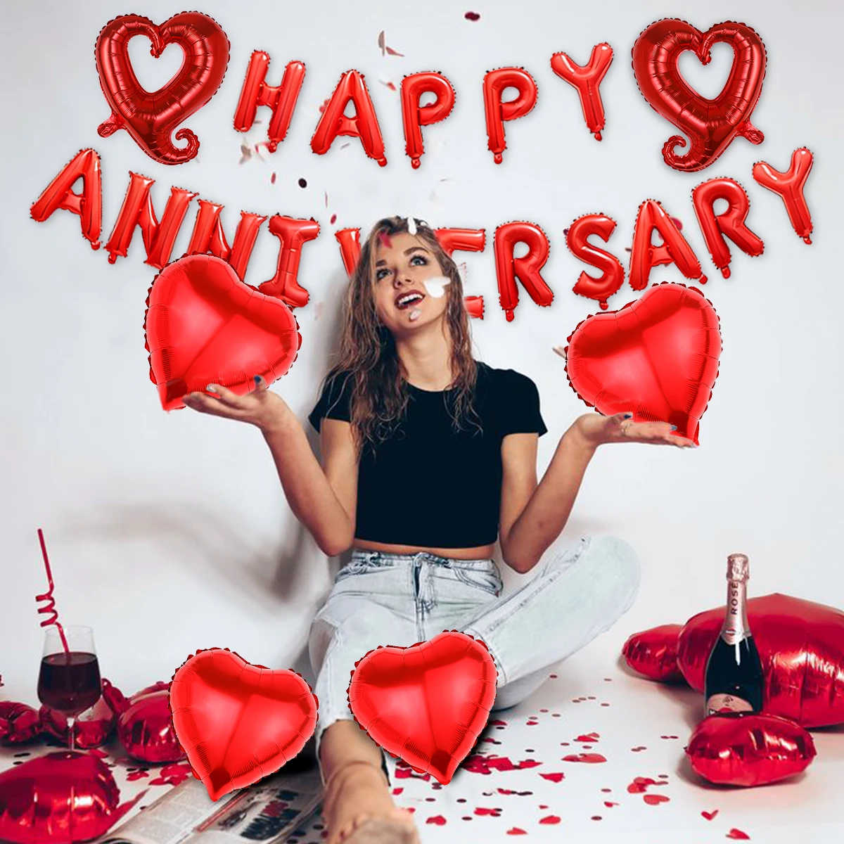 مجموعة هدايا الذكرى السنوية مكونة من 28 قطعة، مناسبة للذكرى السنوية وعيد الحب وأعياد الميلاد