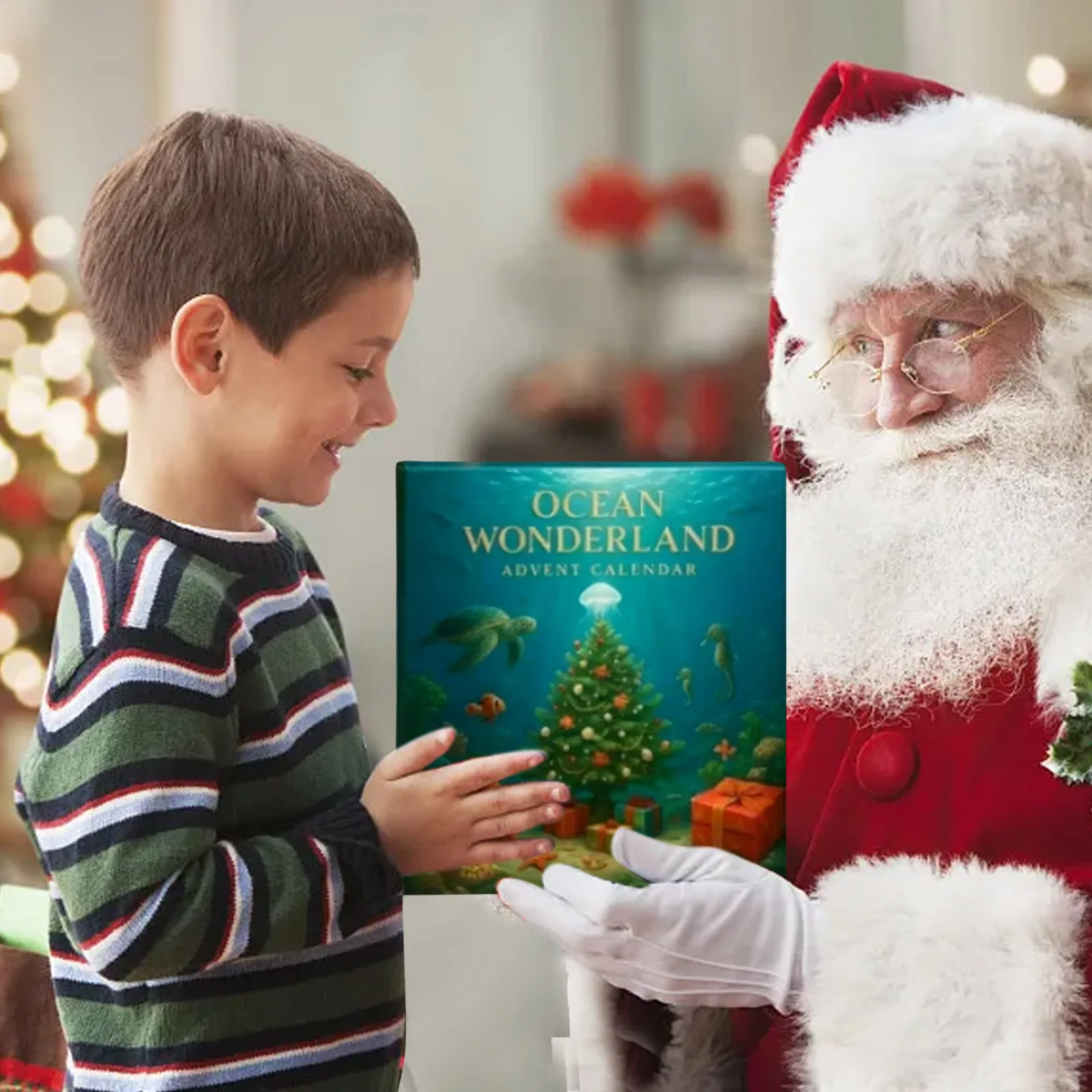Moda diversão brinquedos crianças oceano calendário do advento natal 2025 contagem regressiva calendário do advento 24 dias festival suprimentos quente