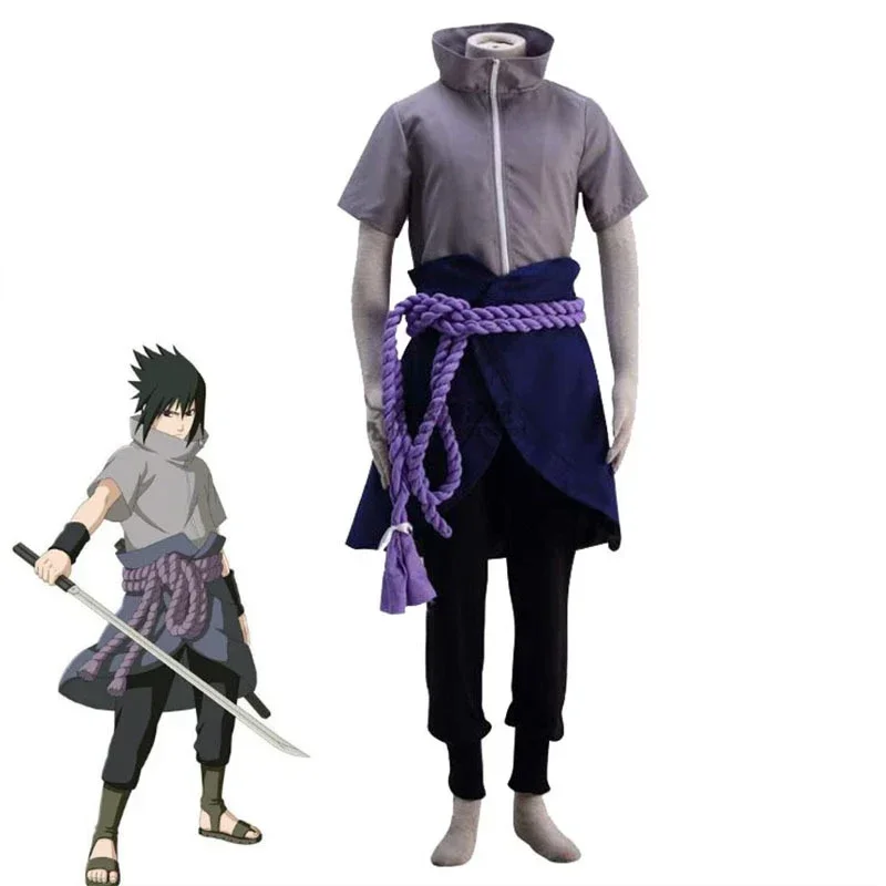ZA01 2024 Anime Cosplay Sasuke Suit Costume di Halloween Cosplay Scarpe Comic Uchiha Cos Vestito di ruolo Vestiti di scena PerformaZa0@
