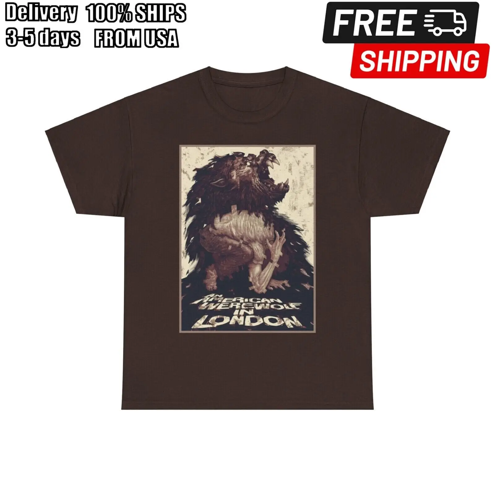 

An American Werewolf In London Movie T Shirt Unisex Heavy Cotton Tee